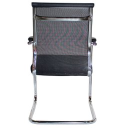 Kit 6 Cadeiras Interlocutor Mesh Fixa Preta W-122 - 7