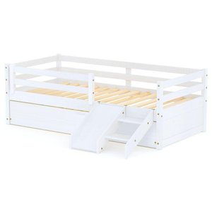 Bicama Infantil Eco e Mini Escada/Escorregador Branco Mobilistore