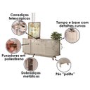 Ver imagem 5 de Aparador para Sala Buffet Mônaco e Cristaleira Marina Calacata Off White – Madetec