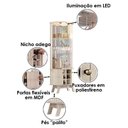 Ver imagem 6 de Aparador para Sala Buffet Mônaco e Cristaleira Marina Calacata Off White – Madetec