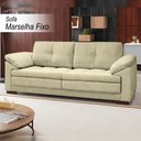 Ver imagem 2 de Sofá Decorativo Sala de Estar Marselha Fixo 2 Lugares 175cm Couro Tiza - Mozzelar