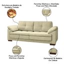 Ver imagem 3 de Sofá Decorativo Sala de Estar Marselha Fixo 2 Lugares 175cm Couro Tiza - Mozzelar