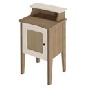 Ver imagem 1 de Mesa de Apoio Mdf Sala 43 Cm 4519 Carvalho Off White Arly