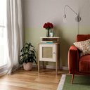 Ver mais imagens de Mesa de Apoio Mdf Sala 43 Cm 4519 Carvalho Off White Arly