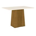 Ver mais imagens de Conjunto Sala de Jantar Tampo Mdf Canto Reto 120 Cm 04 Cadeiras Dulce Henn Nature Off White e Linho
