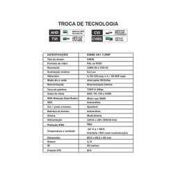 Kit 6 Câmeras 4X1 Bullet 20M 2,8mm DVR Cabo Alarme 4P Citrox - 5