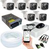 Kit 6 Câmeras 4X1 Bullet 20M 2,8mm DVR Cabo Alarme 4P Citrox - 3