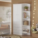 Ver imagem 7 de Jogo de Quarto Infantil Doce Sonho Berço Simples C/ Rodízio Branco