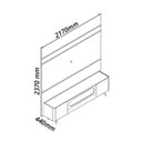 Ver imagem 3 de Rack com Painel para TV até 84 Polegadas com LED 100% MDF 217CMX237CM Pés em Madeira Maciça LED 1 Gaveta 2 Portas Luminare Nobre