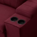Ver imagem 5 de Sofá 3 Lugares Retrátil Reclinável para Sala 225cm Malfati F04 Veludo Vermelho - Lyam Decor
