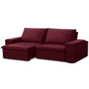 Ver imagem 1 de Sofá 3 Lugares Retrátil Reclinável para Sala 225cm Malfati F04 Veludo Vermelho - Lyam Decor
