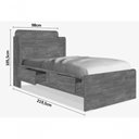 Ver imagem 2 de Cama Tamires Solteiro 0.88cm Branco com Capitonê Bege