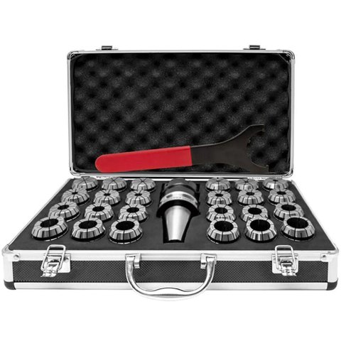 Jogo de Pinças Er com Chave Er e Cone Bt-40 - Modelo Er-40 - Cap. 3,0 a 26,0mm