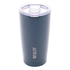 Copo Térmico Inox Parede Dupla c/ Tampa 600ml Azul Wolff 29143