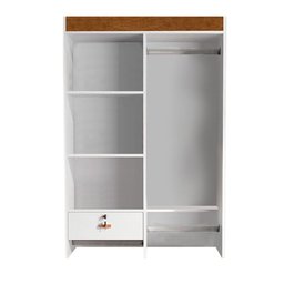 Guarda Roupa Suspenso De Parede Branco Mel Athena Shop JM - 3