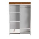Ver imagem 3 de Guarda Roupa Suspenso De Parede Branco Mel Athena Shop JM