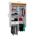 Ver imagem 4 de Guarda Roupa Suspenso De Parede Branco Mel Athena Shop JM