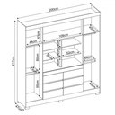 Ver imagem 4 de Guarda-roupa Casal Cádis 4 Portas 6 Gavetas com Espelho Preto/amêndola - Demóbile