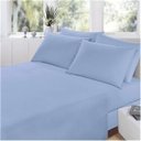 Ver imagem 3 de Jogo de Cama King Teka 100% Algodão - 150 Fios Diamante 4 Peças - Azul