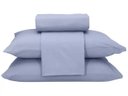 Ver imagem 1 de Jogo de Cama King Teka 100% Algodão - 150 Fios Diamante 4 Peças - Azul