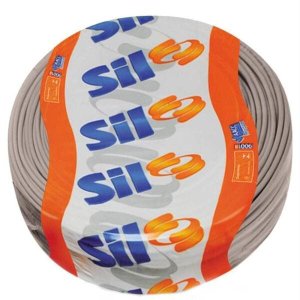 Fio Cabo Flex Sil 4,00Mm Rolo Cinza 100Mt