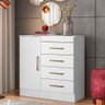 Cômoda Montevidéu 1 Porta e 4 Gavetas Flex Branco - Demóbile Branco - 5