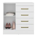 Ver imagem 4 de Cômoda Montevidéu 1 Porta e 4 Gavetas Flex Branco - Demóbile Branco