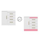 Ver imagem 3 de Cômoda Montevidéu 1 Porta e 4 Gavetas Flex Branco - Demóbile Branco