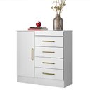 Ver imagem 1 de Cômoda Montevidéu 1 Porta e 4 Gavetas Flex Branco - Demóbile Branco