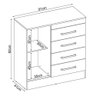 Cômoda Montevidéu 1 Porta e 4 Gavetas Flex Branco - Demóbile Branco - 2