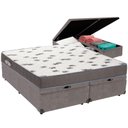 Ver imagem 5 de Cama Box Baú Cinza e Colchão Light Espuma D33 Queen Ortobom