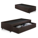 Ver imagem 1 de Base Box Cama Solteiro com Gaveta Sapateira 88x188cm Courino