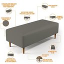 Ver imagem 5 de Kit 02 Puffs Bali W01 Pés Palito 120x50 Cm Corano Cinza