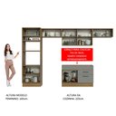 Ver imagem 6 de Armário de Cozinha Completa 350cm Rustic/Cinza Agata Madesa 01