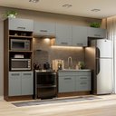 Ver imagem 1 de Armário de Cozinha Completa 350cm Rustic/Cinza Agata Madesa 01