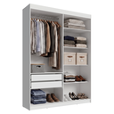 Ver imagem 2 de Guarda-Roupa Closet 2 Gavetas 121 cm Branco Venus Madesa