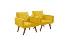 Ver imagem 1 de Kit 2 Poltronas 1 Lugar Anabelle Unidecor Amarelo