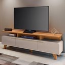 Ver imagem 3 de Rack Bancada para Tv 70 Pol 200cm 3 Portas Amago H01 Off White-cinamomo