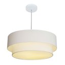 Ver imagem 1 de Pendente Cilíndrico Branco MJ-4352 Para Mesa de Jantar e Estar