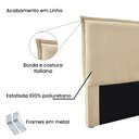 Ver imagem 3 de Cabeceira Cama Box Casal 140 Cm Garden Linho S04 - D'Rossi Dourado