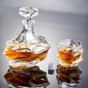 Ver imagem 1 de Garrafa Decanter Vidro Whisky Licor 900ml +6 Copos Superluxo