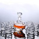 Ver imagem 3 de Garrafa Decanter Vidro Whisky Licor 900ml +6 Copos Superluxo