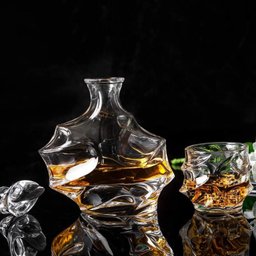 Garrafa Decanter Vidro Whisky Licor 900ml +6 Copos Superluxo - 4