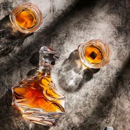 Garrafa Decanter Vidro Whisky Licor 900ml +6 Copos Superluxo - 5