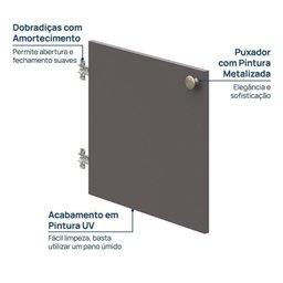 Rack para TV até 75 Polegadas Suspenso Modular 4 Módulos 8 Portas Frame CabeCasa MadeiraMadeira - 6