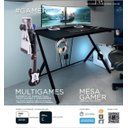Ver imagem 7 de Mesa Gamer Mesa para Computador com Estrutura em Aço - Preto