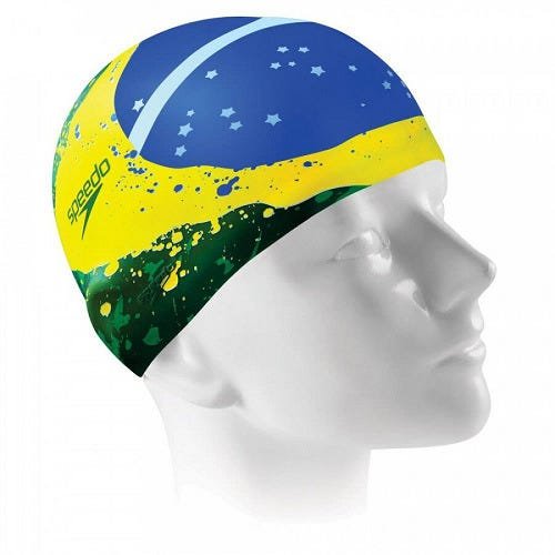 Touca Silicone Brasil FLAG - Speedo - Verde / Amarelo - U - 1