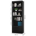 Ver imagem 2 de Estante para Livros 2 Gavetas 3420 Preto Fosco - Qmovi