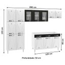 Ver imagem 4 de Cozinha de Aço Completa Star New 14 Portas 2 Gavetas Branco/Preto - Telasul