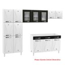 Ver imagem 2 de Cozinha de Aço Completa Star New 14 Portas 2 Gavetas Branco/Preto - Telasul
